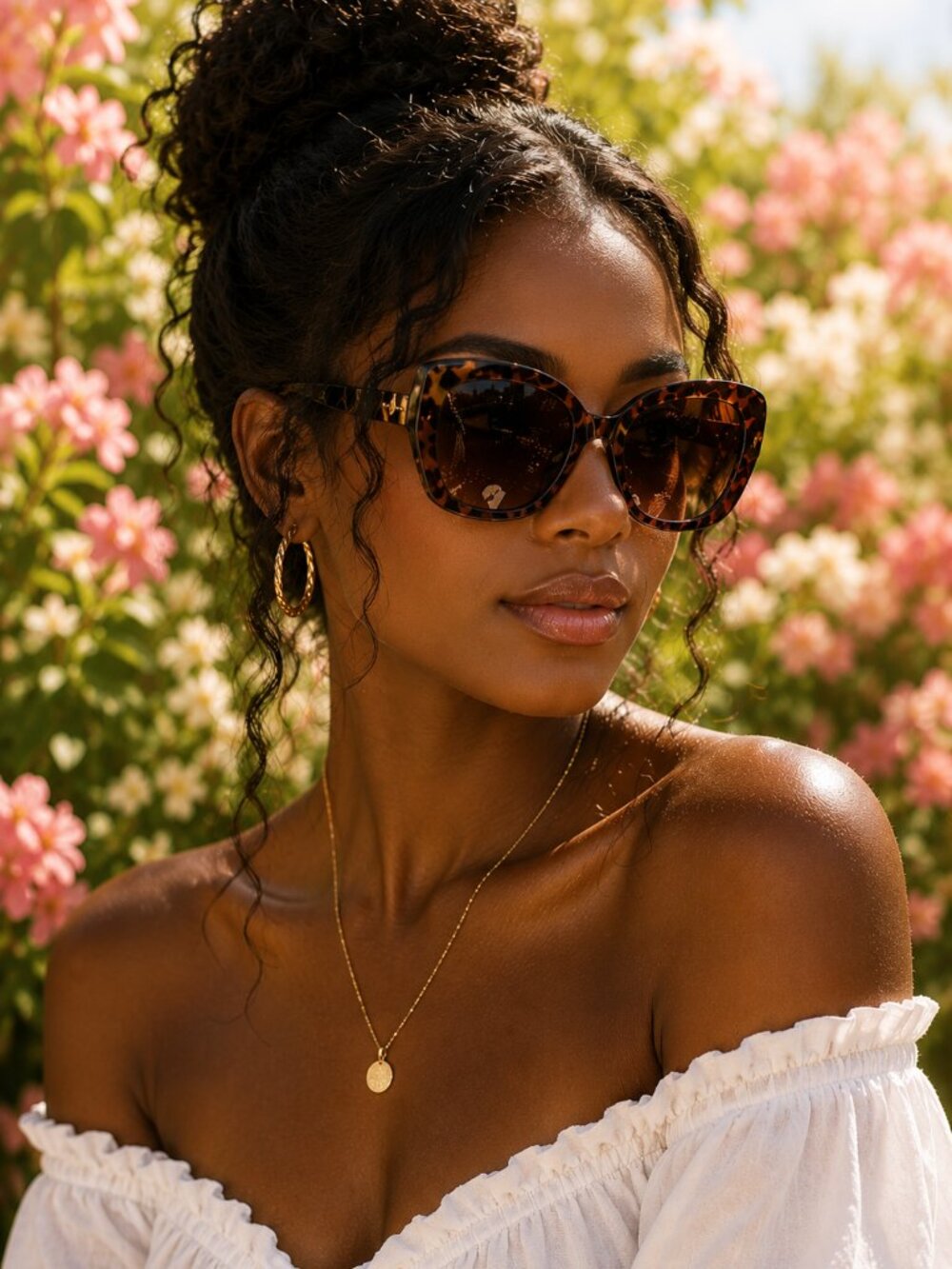 LEOPARD PRINT OVERSIZED VINTAGE RETRO STYLE SUNGLASSES LIGHT TINT